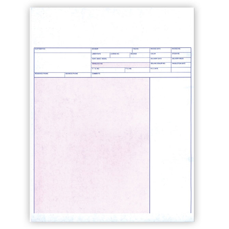 ASP Laser Service Invoices, 8 1/2" X 11", 250 Per Pack (Form #Lzr-Si-11) Pk 7400